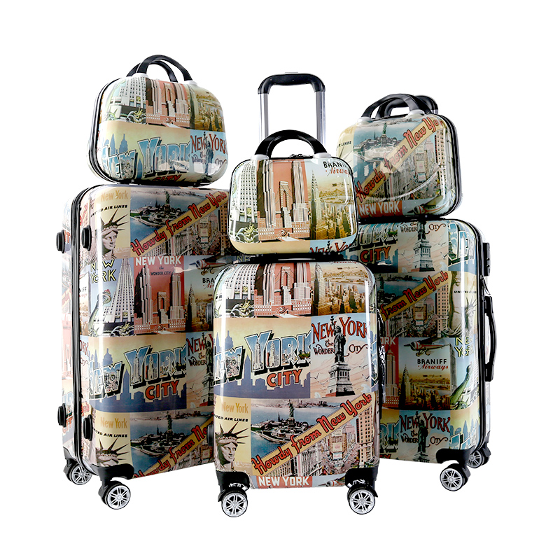 Hard shell high quality PC trolley case suitcase luggage set travel bags