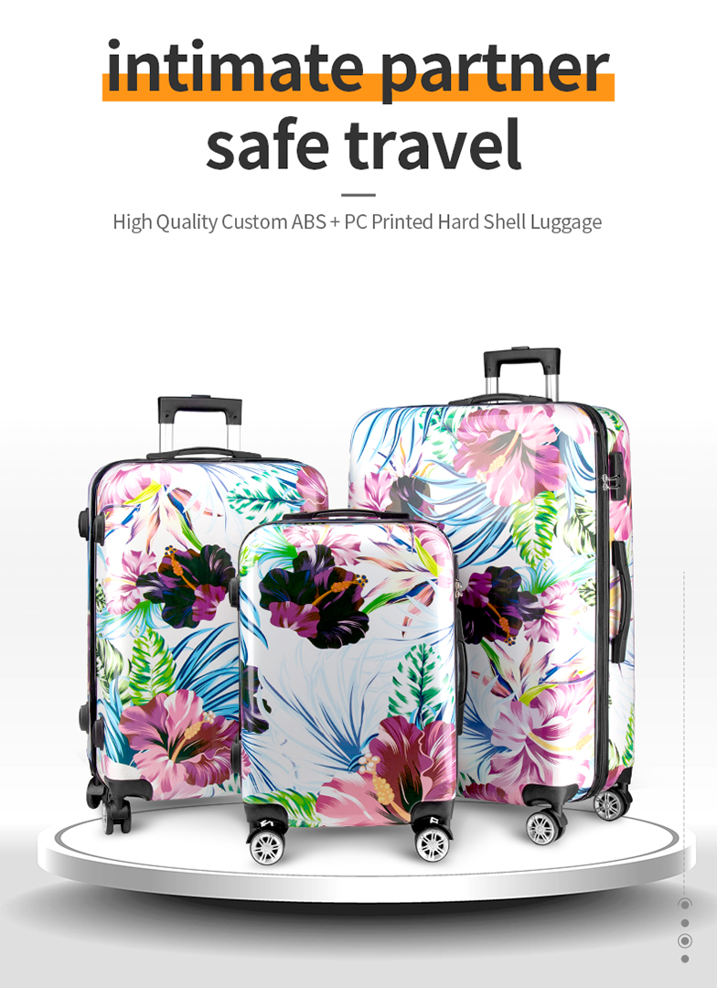 High quality custom ABS+PC printed hard shell luggage-HTJP101-Greatchip