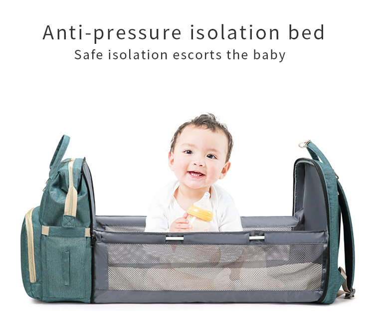 Foldable baby cribs bed diaper bag bed backpack