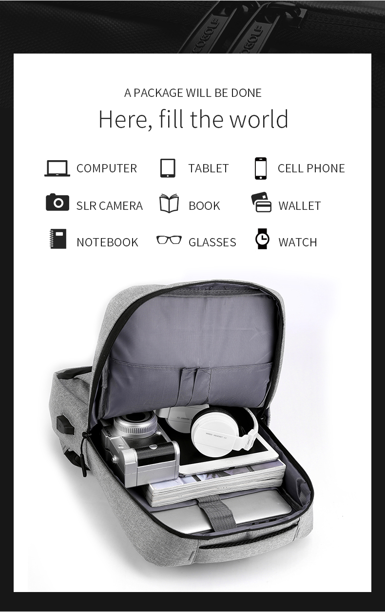 Business computer travel backpack