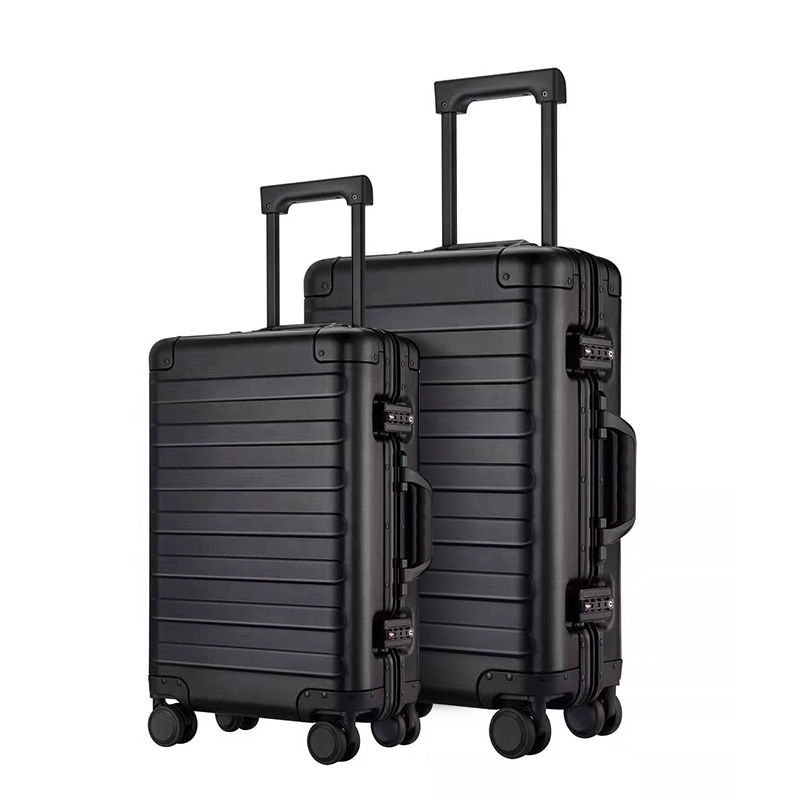 Aluminum luggage sets suitcase