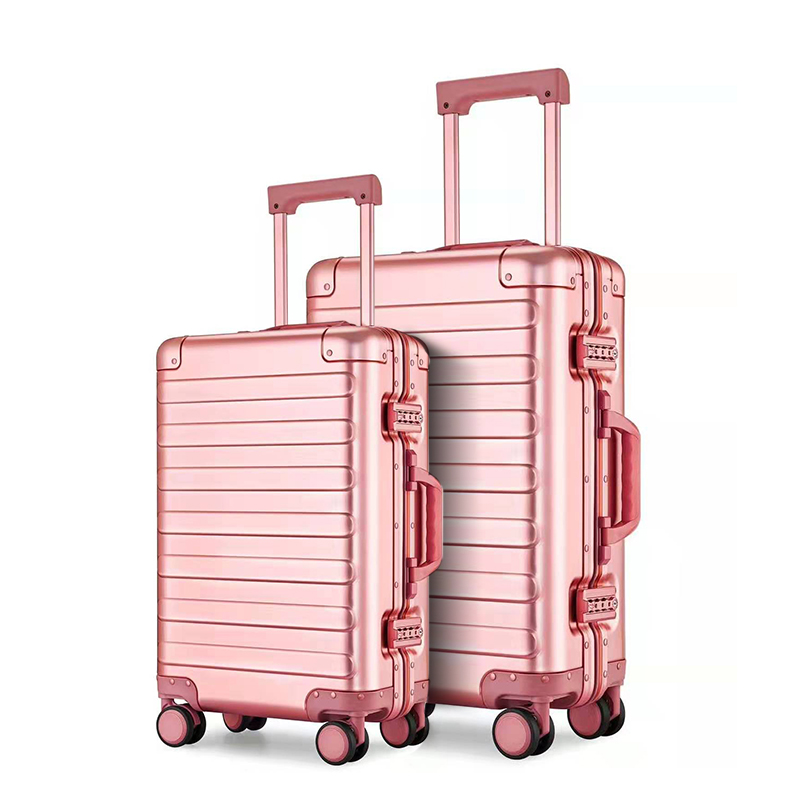 Aluminum luggage sets suitcase