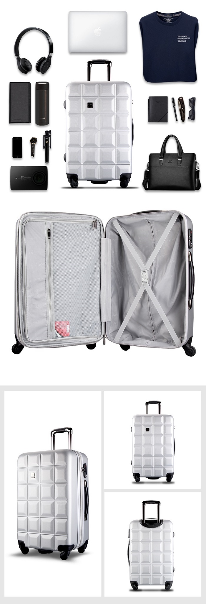 ABS+PVC luggage set