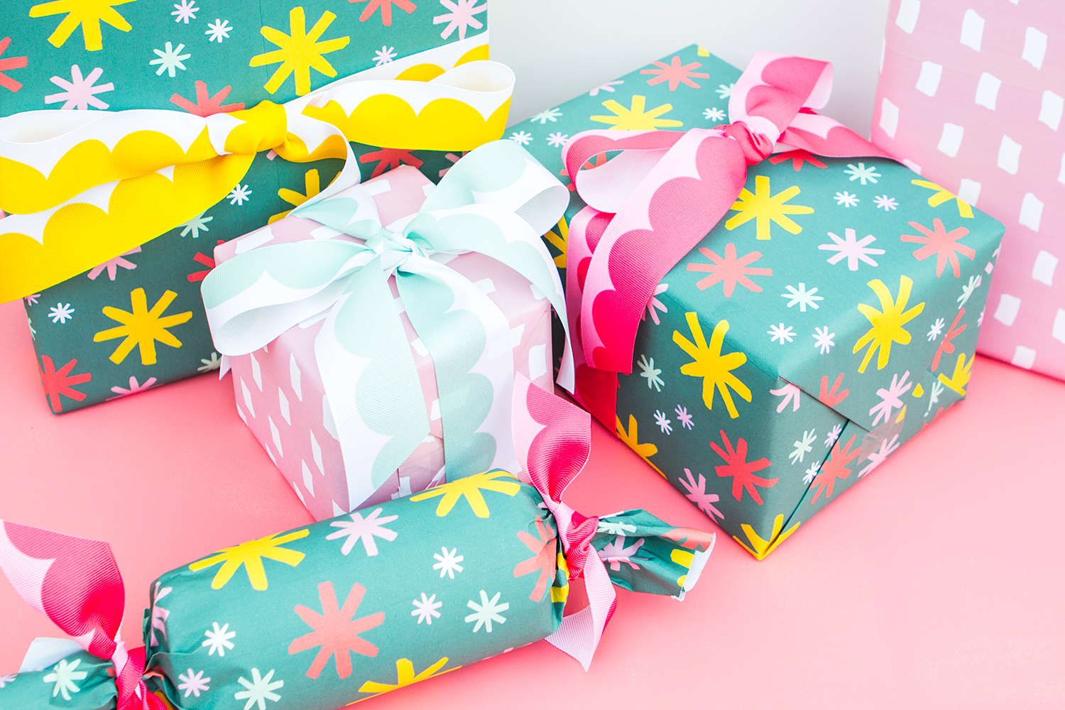 Make gift bags with wrapping paper