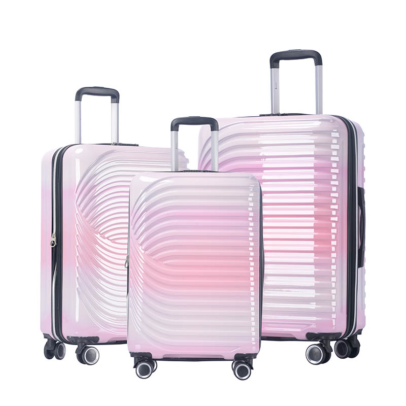 ABS PC Gradient Trolley Colorful Spinner Hard Luggage Sets