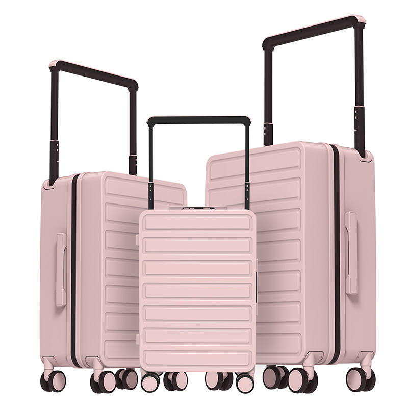 Mixi luxury designed aluminum TSA lock mute wheels wide trolley business luggage