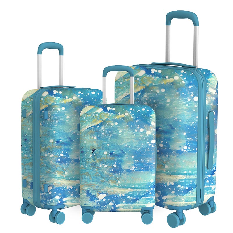 India hot sale suitcase manufacture PC customize printing travel case 