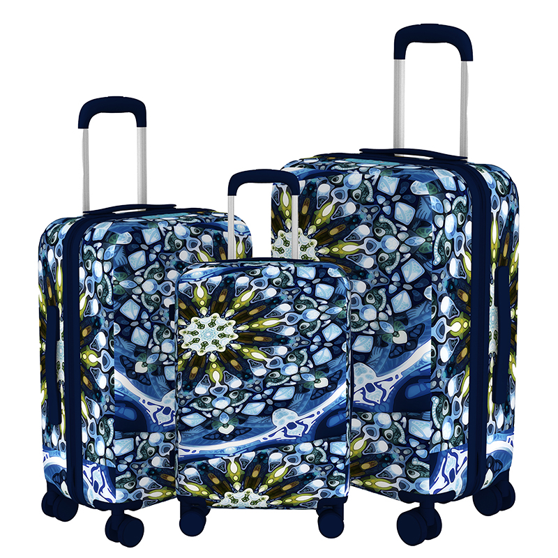 High Quality Pc Travel Trolley Printing Pattern 20 Inches Suitcase Carry On 