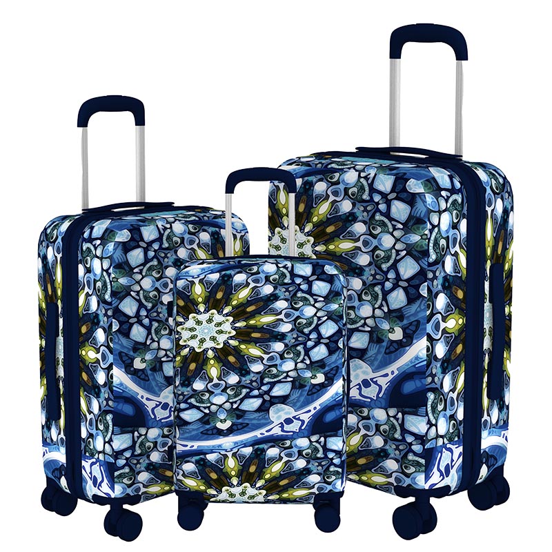 High Quality Pc Travel Trolley Printing Pattern 20 Inches Suitcase Carry On 