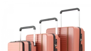  Wholesale Pure PC wide trolley travelling luggage set HT-2451