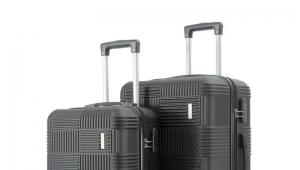 Vertical and horizontal striped personalized design travel suitcase set HT-25152
